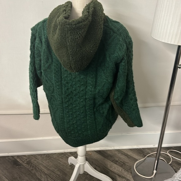 Rebell’s NWOT Cable Knit Thick Sweater Fleece Hoodie Jacket -Unisex - Picture 10 of 17